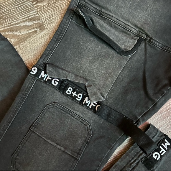 8&9MFG Black Strapped Up Vintage Wash Utility
Jeans - Picture 7 of 11